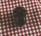 Antique  Carved Coquilla Nut  Needle And Thimble Case  Sewing 