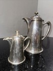 2 Pc Christofle Silverplated Coffepot   Creamer Set  Made In France