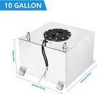10 Gallon Aluminum Fuel Cell Gas Tank cap level Sender nylon Fuel Line Kit Slive