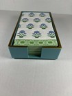 Turquoise Napkin Holder With Cute Napkins  New Not Used