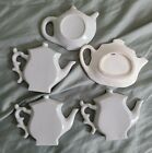 Lot Of 5 Ceramic Vintage Teapot Teabag Holders I ll Hold The Bag