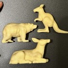 3 Antique Japanese Carved Animals Bear Deer Kangaroo Chinese Celluloid Figure