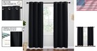 Nicetown Blackout Thermal Curtains 42x78 Grommet 2 Panels Black