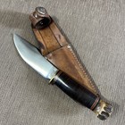 Vintage  Marbles  woodcraft   Pat d 1916 Circa  Leather  Stag Pommel Cap  Sheath