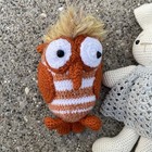 Handmade Crochet Plush Lot 3 Amigurumi Owl Bird Bunny Grogu Removable Clothing