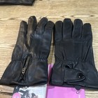 Fit Genuine Leather Insulated Lined Gloves Black L xl Women Zipper Button  3