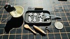 Dollhouse Miniature Christmas Cookie Baking Set hand Mixer  Cutters  Whisk  Ooak