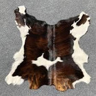 Small Tricolor Brazilian Calf Skin Calf Hide Exotic Cowhide Rug Tri Cow Hide    