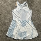 Nike Women   s Court Slam Dri-fit Printed Tennis Dress Light Blue Large Hm8646-121