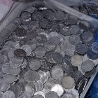 Lot 2 000 Coins Israel One 1 Agora Scalloped Coin Agorot Aluminum Barley Hebrew