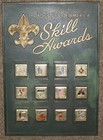Vintage Boy Scouts Of America Skill Awards Belt Buckle Display Board Plaque Rare
