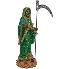Santa Muerte 12  Green   Verde  Grim Reaper Holy Death Statue  Resin