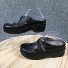 Klogs Carolina Shoes Womens 7 5 M Clogs Slip On Casual Comfort Leather Black