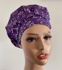 Surgical Scrub Cap  Nurses Hat  Bouffant  Purple