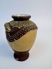 Vintage Japanese Moriage Satsuma Style Vase 4    Mini Gilded Immortals Flaws