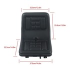 Universal Compact High Back Lawn Tractor Seat With Mounting Bolt Patterns Black