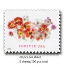 100 Stamps Usps 2022 Mint Tulips Scott 5681 Mnh 5 Sheets Forever Floral Postage