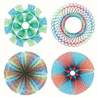 Spirograph Puzzle Drawing Tool Set With Interlocking Gears And Wheels