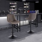 Bar Stools Set Of 2  Swivel Counter Height Barstools With Back  Adjustable 