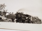 Vintage Railroad  Train Photography 1318 Steam Engine Locomotive   Crew In Snow 