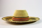 African Bolga Straw Hat  Ghana Frafra Sun Hat  Handwoven Wide Brim Hat-1217