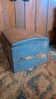 Antique Early Country Primitive Wood Document Box Snipe Hinges 15 25 