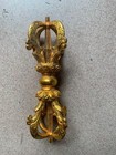 Large Tibetan Bronze Gold-plated Hand Made Buddhist Artifact