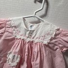 Vintage Feltman Brothers Pink Gingham Dress  Hand Made Cotton 3-6m