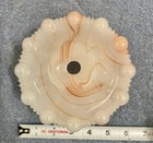 Gorgeous Small Antique Art Deco Design Swirl Art Slag Glass Lamp Shade