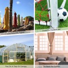 25-100 Pcs 6  9  Black Ball Bungee Bungie Cord Canopy Tarp Tie Downs Straps Us