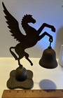 Antique Horse Brass Art Deco Old Bell Sculpture Horse Made In India