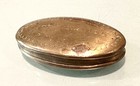 Antique Vintage 1898 Pritchard Oval Brass Vesta Match Safe Case Holder Snuff Box