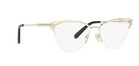 Versace Ve1280 1252 55mm Pale Gold Metal Cat-eye Eyeglasses