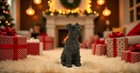 Schnauzer Figurine - Holiday Stocking Stuffer  Gift Boxed