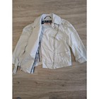 Juicy Couture Moto Jacket Womens Large L Gray Full Zip Cropped Cotton Crop Coat