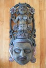 Indian Or Sri Lankan Sacred Lotus Flower Hindu Buddhist Jainism Ceremonial Mask