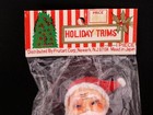 Vintage Christmas Felt Flocked Dancing Santa Claus Ornament New Old Stock Japan