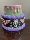 Bath   Body Works 2025 Halloween Cake 3-wick Candle Holder Pink   Black