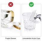 Plastic Drinking Glasses Set Of 6  Unbreakable Water Tumbler  Acrylic Plastic   