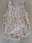 Vintage Oshkosh Baby Bgosh Bubble Romper Flowers Bird Houses Size 18 Months  