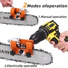 Klampero Chainsaw Sharpener  Portable Hand-crank Chain Saw Sharpener Tool With G