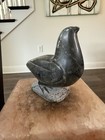 Vintage Inuit Eskimo Soapstone Carved Arctic Bird Signed Numbered Made In Canada