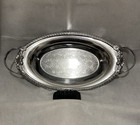 Vintage Danny Wilson Chrome Silverplate Serving Tray Platter Dish Free Shipping