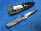 Rare Vintage Original Rigid Amigo Boot Micarta Dagger Fighting Knife And Sheath