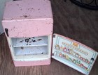       1950s Wolverine Doll Fridge Metal Lithograph Toy Pink Kitchen Usa Kitsch