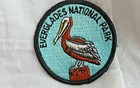 Everglades National Park Vintage Sew-on Patch Souvenir Florida Pelican Bird Blue