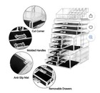 Acrylic Stackable Cosmetic Organizer Storage Drawers 4 Pieces