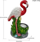 Outdoor Flamingo Statue W  Solar Led Spotlight  Artistic Garden Lawn Patio Decor
