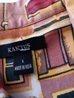 Kaktus Vintage  Jacket Women s Large Cotton Colorful Art Print Retro
