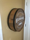 Kilbeggan Irish Whiskey Wooden Barrel Head Top Sign Man Cave Garage Decor 